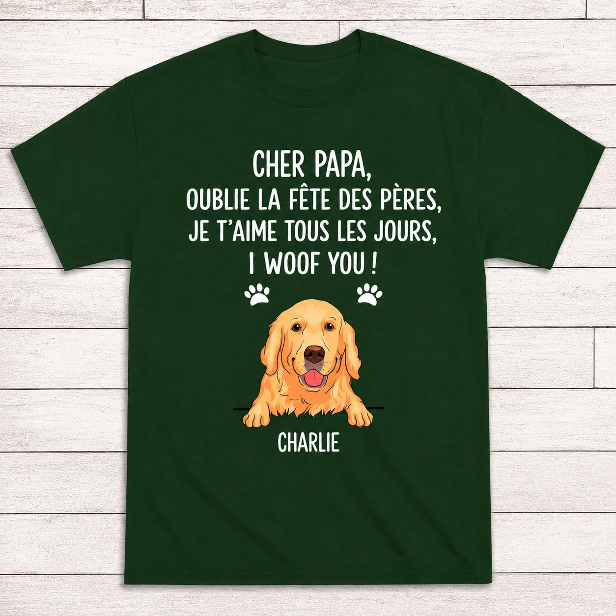 Woof You™ - T-shirt personnalisé en coton