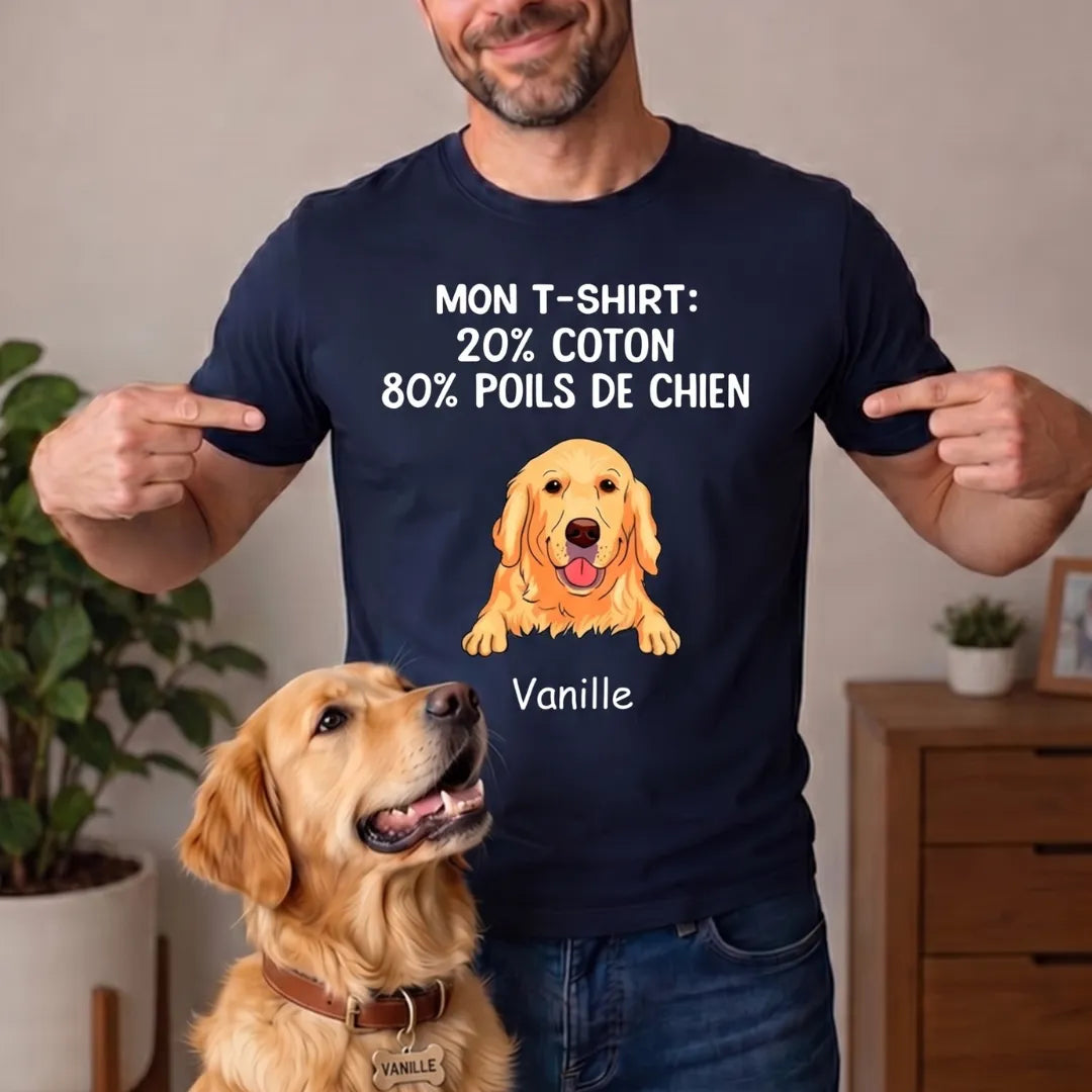Mon T-shirt™ - T-shirt personnalisé boule de poils