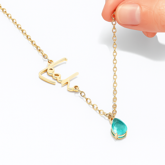 Eterna™ -  Collier nom pierre de naissance