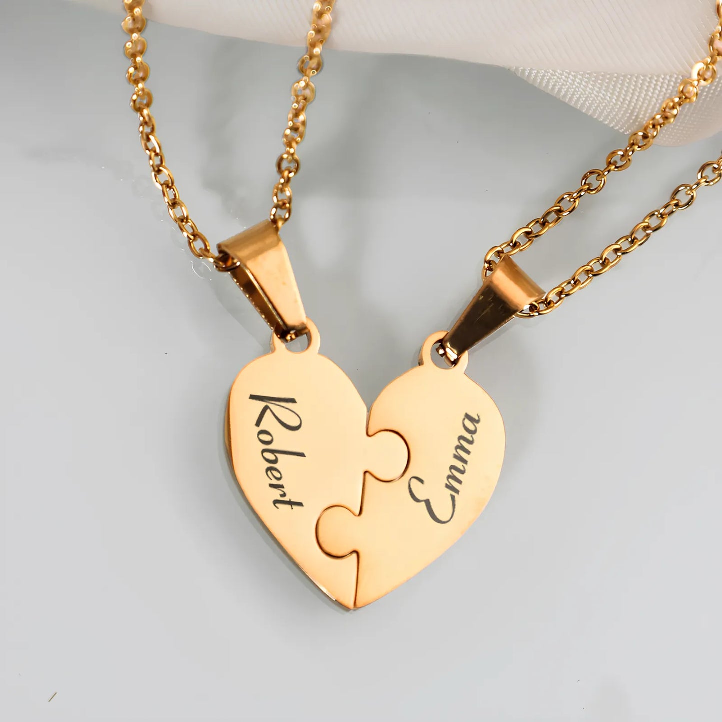 Liaison™ - Collier puzzle famille personnalisé