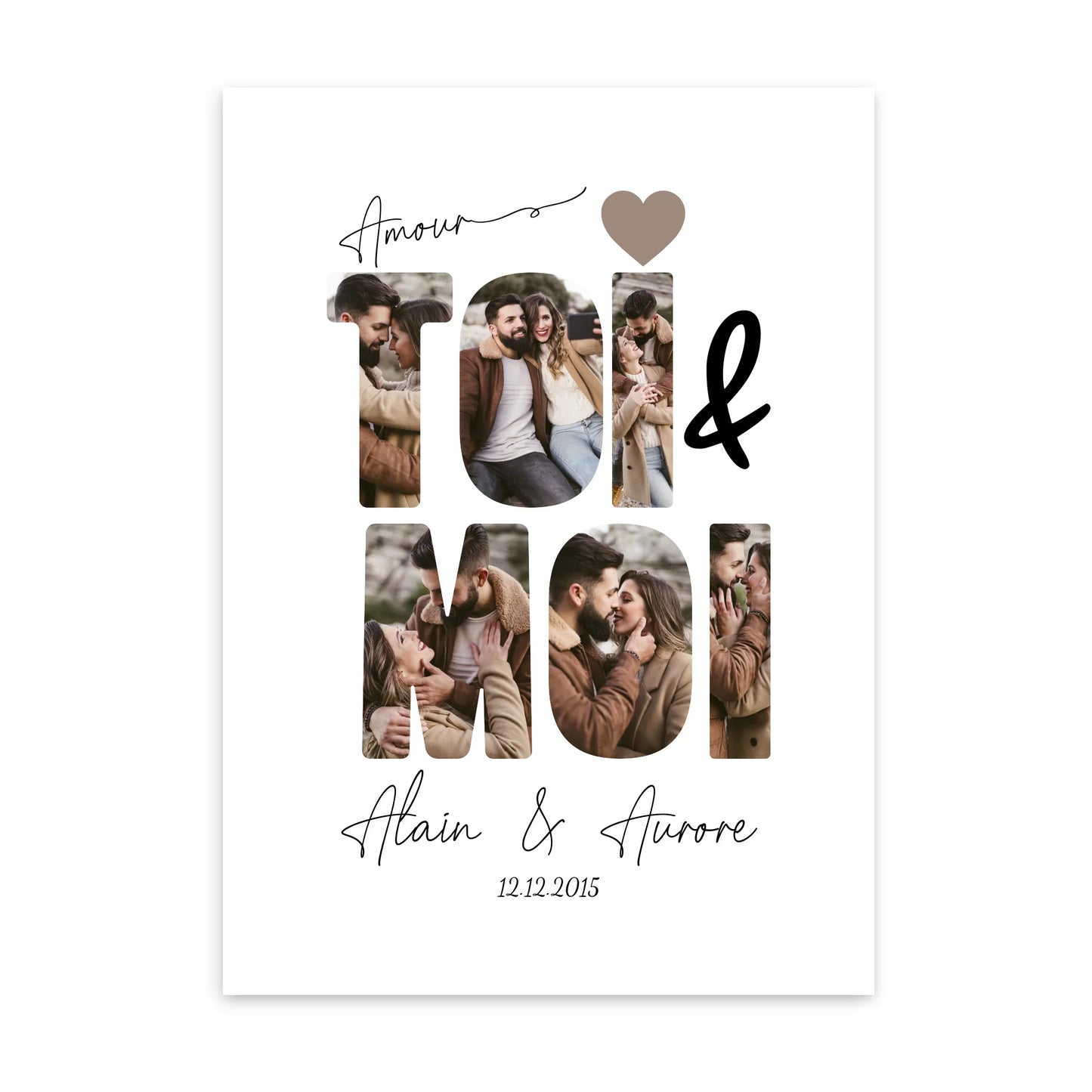 ToiMoi™ -  Affiche Personnalisée "Toi & Moi"