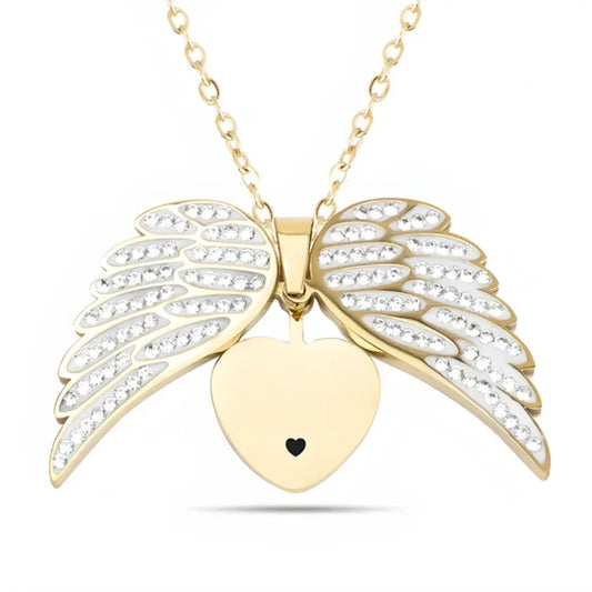 Angel™ - Collier petit ange avec gravure personnalisée
