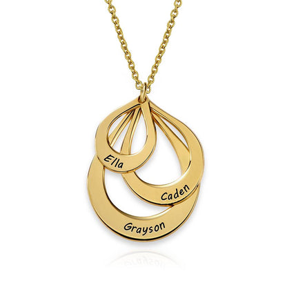 Gouttes Éternelles™ - Collier pendentif goutte en acier inoxydable