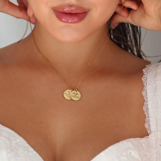 Lien Éternel™ - Collier souvenir prénom et date